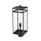 Z-Lite Nuri 1 Light Outdoor Post Mount Fixture, Black & Clear 596PHBR-BK - alternate 2